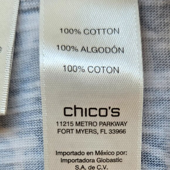 810-4 Chico’s Zenergy glasses print zippered ¾ sleeve jacket Size 2 Large/12 - Picture 8 of 9